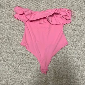 Pink alterd state body suit, size small. Never worn.